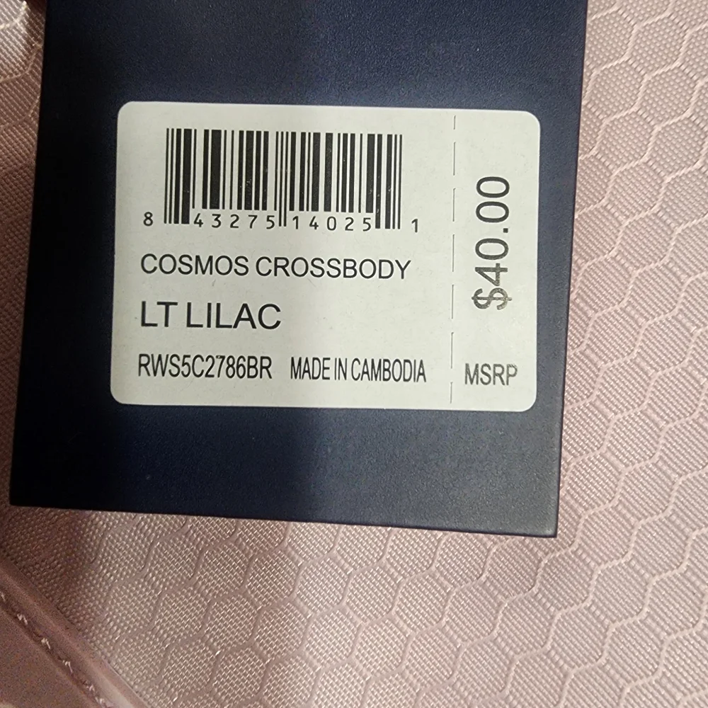 Reebok Cosmos Crossbody Light Lilac Bag NWT